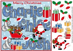 8x8 Christmas Names CHARLIE & CHLOE & JOSH