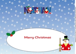 Santa & Snowmen NATHAN large dl insert