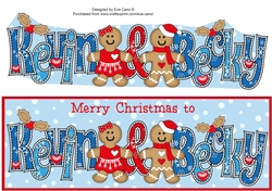 Gingerbread Couple KEVIN & BECKY large dl
