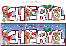 Romantic Christmas Teddies CHERYL large dl