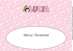 Eddie the Penguin LUCIA large dl insert