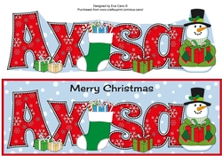Snowman in jacket AXSA large dl