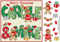 8x8 Gingerbread Christmas CAROLE & MIKE
