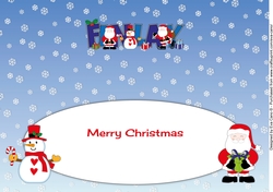 Santas & Snowman FINLAY large dl insert