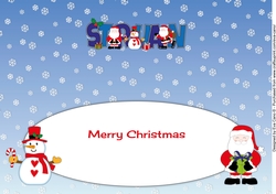 Santas & Snowman STRUAN large dl insert