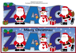 Santas & Snowman ZAC large dl