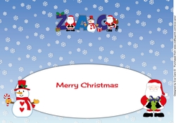 Santas & Snowman ZAC large dl insert