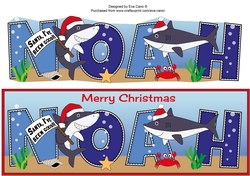 Christmas Sharks NOAH large dl