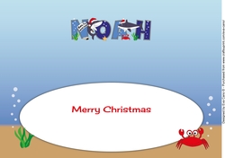 Christmas Sharks NOAH large dl insert