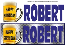 Happy Birthday ROBERT large DL (blue)