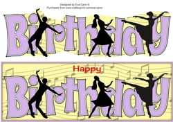 Dancing Silhouettes BIRTHDAY large dl 3