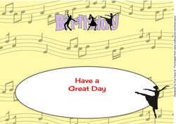 Dancing Silhouettes BIRTHDAY large dl 3 insert