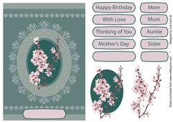 Cherry in Blossom with Lace - Green
