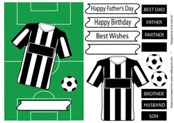 Fathers Day or Birthday for Football Fans - Black & White