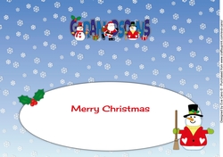 Santa & Snowmen GRANDSONS large dl insert