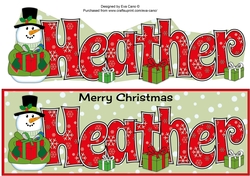 Snowman in jacket HEATHER large dl