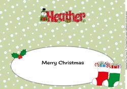 Snowman in jacket HEATHER large dl insert