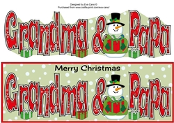 Snowman in Jacket GRANDMA & PAPA large dl