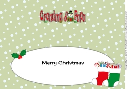 Snowman in Jacket GRANDMA & PAPA large dl insert