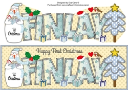 Snowman 1st Xmas FINLAY large dl