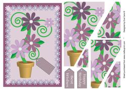 Flowers in Pot Pyramid – Purple Shades