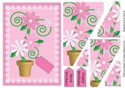 Flowers in Pot Pyramid – Pink Shades