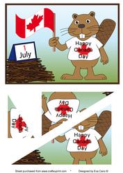 Beaver Wishing Happy Canada Day