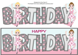 Highland Dancing Girls BIRTHDAY large dl