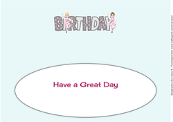 Highland Dancing Girls BIRTHDAY large dl insert