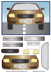 Best Dad Audi Car for Fathers Day or Birthday (bronze)