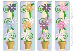 Flower Pots Bookmarks