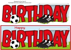 Football Boots & Football BIRTHDAY large dl