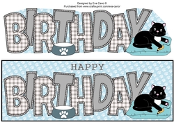 Louie the Cat BIRTHDAY large dl