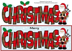 Scottish Santa CHRISTMAS large dl