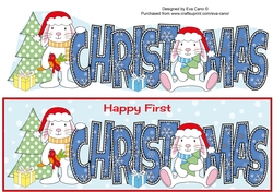 First Christmas Bunny Rabbits CHRISTMAS large dl 2