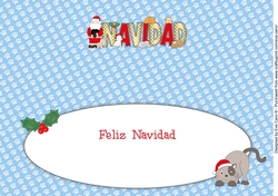 Christmas cats with Santa NAVIDAD large dl insert