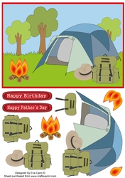 Camping decoupage