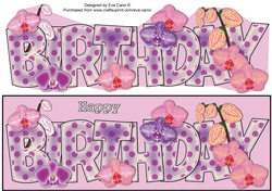 Beautiful Orchids BIRTHDAY large dl