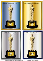 And the Oscar Goes To - Best Dad (toppers)