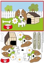 Kosmo the dog decoupage