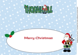 Merry Christmas from THORNHILL Scottish Santa large dl insert