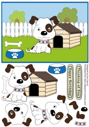 Patch the dog decoupage