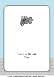 Black Motorbike decoupage insert