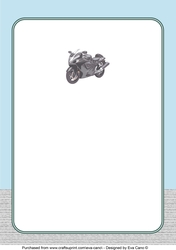 Black Motorbike decoupage insert 2