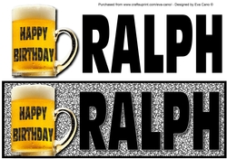 Happy Birthday RALPH large DL (black)