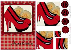 Red High Heels 18th 21st 30th Birthday