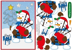 Scottish Snowman Piper decoupage 2