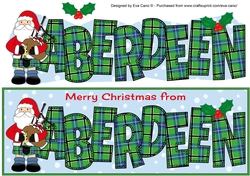 Merry Christmas from ABERDEEN Scottish Santa large dl