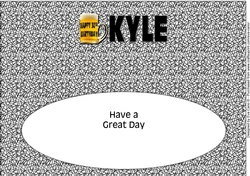 Happy 30th Birthday KYLE large DL (black) insert