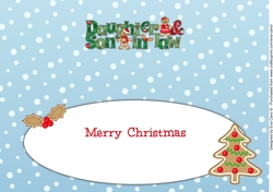 Gingerbread Couple Daughter and Son in law large dl insert